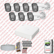 Hikvision Colorvu Gece Renkli 07 Kameralı Set 1TB Hdd